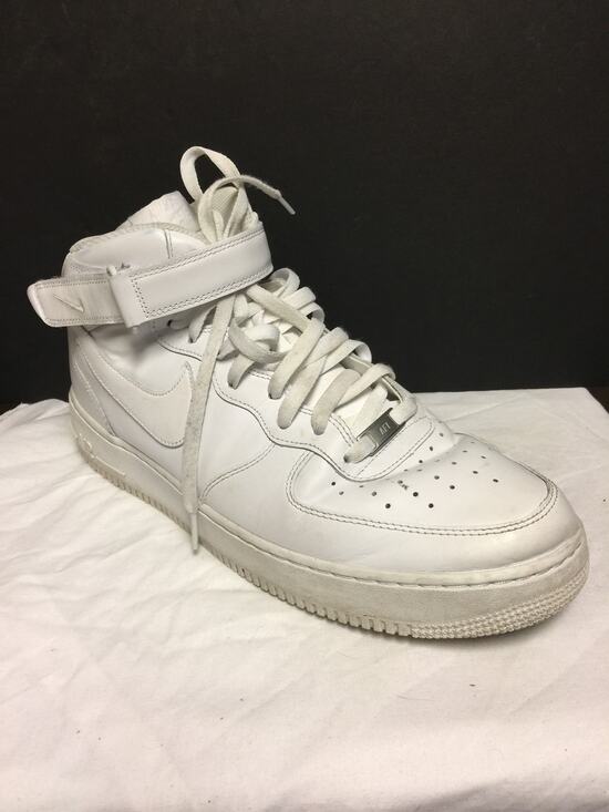 Nike Air Force 1 Mid Top 315123-111 White Basketball Sneakers SZ 13 2018